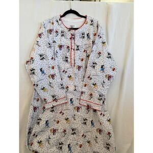 Peanuts Snoopy Flannel Nightgown Button Front plus size 2X